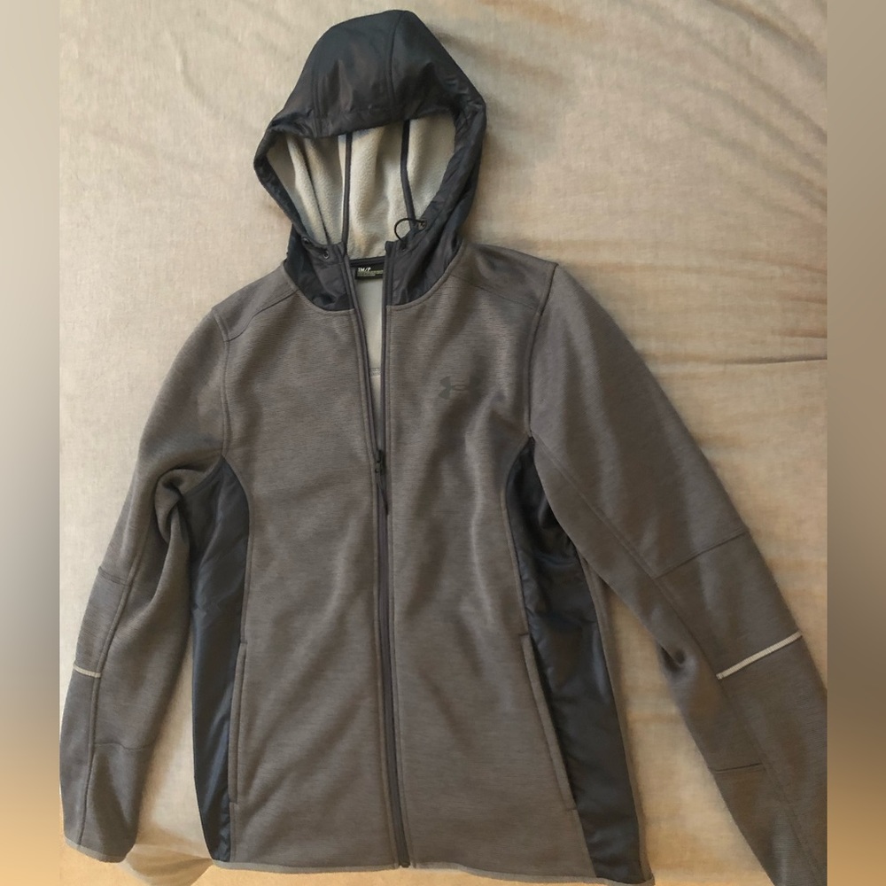 Under Armour Mens S ColdGear Full Zip Hooded Swacket